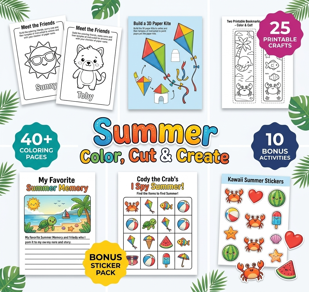 Summer Color&Craft - HappyPebblez